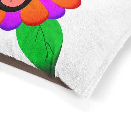 Flower Face Pet Bed — Colorful Floral Dog & Cat Lounger (Blooming Paradise LLC Trademark) - Pets