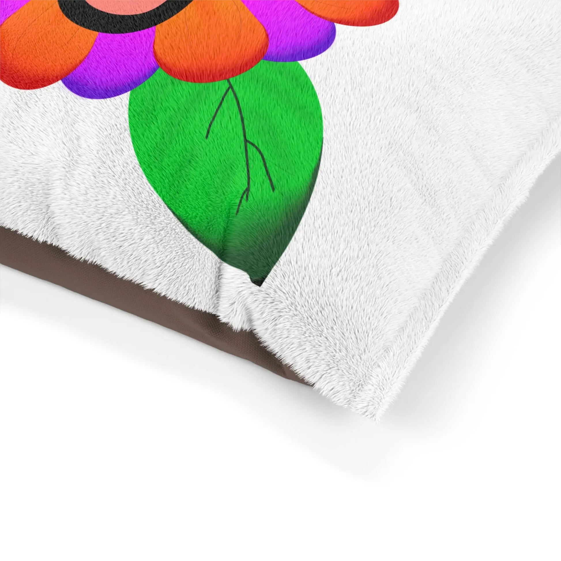 Flower Face Pet Bed — Colorful Floral Dog & Cat Lounger (Blooming Paradise LLC Trademark) - Pets