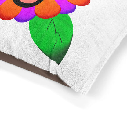Flower Face Pet Bed — Colorful Floral Dog & Cat Lounger (Blooming Paradise LLC Trademark) - Pets