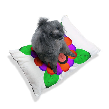 Flower Face Pet Bed — Colorful Floral Dog & Cat Lounger (Blooming Paradise LLC Trademark) - Pets