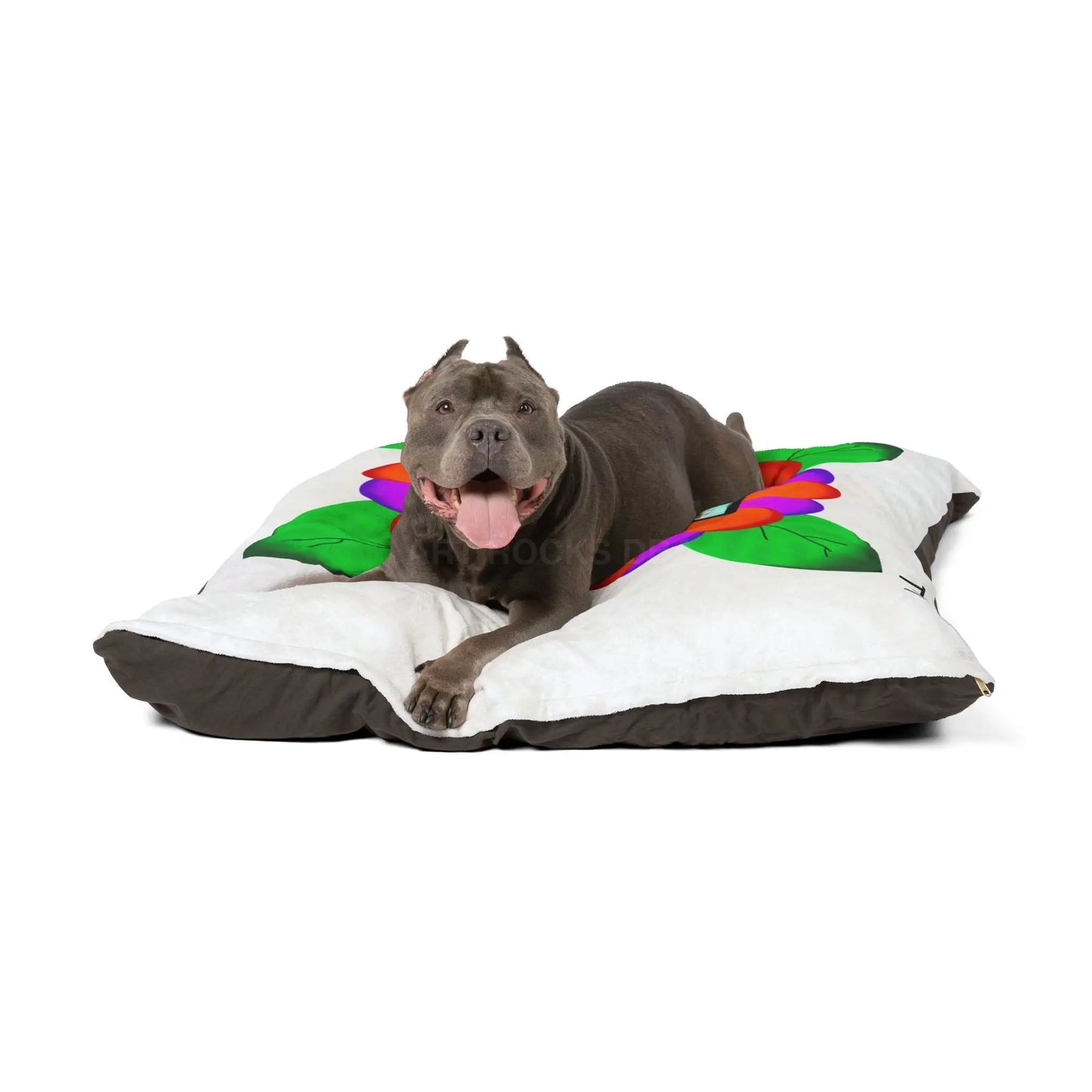 Flower Face Pet Bed — Colorful Floral Dog & Cat Lounger (Blooming Paradise LLC Trademark) - Pets