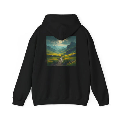 Flowery Meadow Hoodie Unisex Sweatshirt Artsy Gift Cozy Casualwear Nature Lover Apparel Creative Style Unique Hoodie