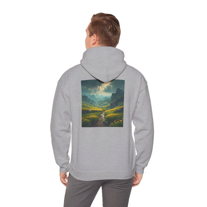 Flowery Meadow Hoodie Unisex Sweatshirt Artsy Gift Cozy Casualwear Nature Lover Apparel Creative Style Unique Hoodie