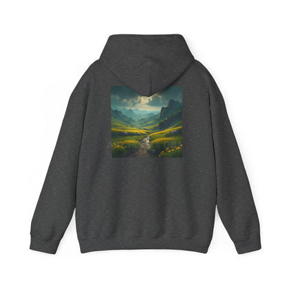 Flowery Meadow Hoodie Unisex Sweatshirt Artsy Gift Cozy Casualwear Nature Lover Apparel Creative Style Unique Hoodie