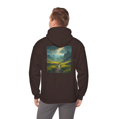 Flowery Meadow Hoodie Unisex Sweatshirt Artsy Gift Cozy Casualwear Nature Lover Apparel Creative Style Unique Hoodie
