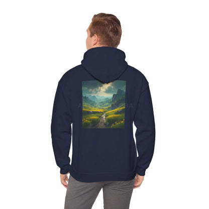 Flowery Meadow Hoodie Unisex Sweatshirt Artsy Gift Cozy Casualwear Nature Lover Apparel Creative Style Unique Hoodie