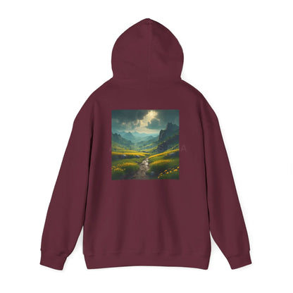 Flowery Meadow Hoodie Unisex Sweatshirt Artsy Gift Cozy Casualwear Nature Lover Apparel Creative Style Unique Hoodie