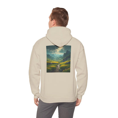 Flowery Meadow Hoodie Unisex Sweatshirt Artsy Gift Cozy Casualwear Nature Lover Apparel Creative Style Unique Hoodie