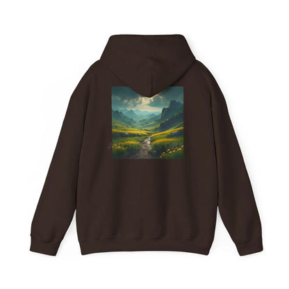 Flowery Meadow Hoodie Unisex Sweatshirt Artsy Gift Cozy Casualwear Nature Lover Apparel Creative Style Unique Hoodie