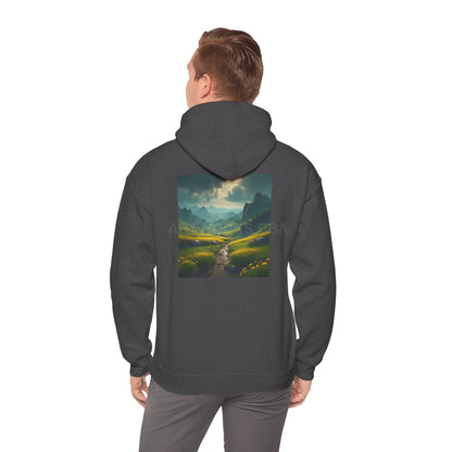 Flowery Meadow Hoodie Unisex Sweatshirt Artsy Gift Cozy Casualwear Nature Lover Apparel Creative Style Unique Hoodie
