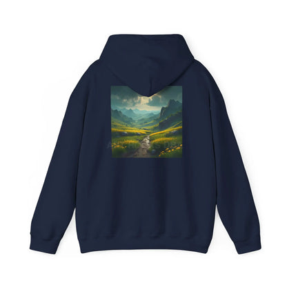 Flowery Meadow Hoodie Unisex Sweatshirt Artsy Gift Cozy Casualwear Nature Lover Apparel Creative Style Unique Hoodie