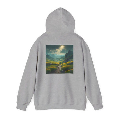 Flowery Meadow Hoodie Unisex Sweatshirt Artsy Gift Cozy Casualwear Nature Lover Apparel Creative Style Unique Hoodie