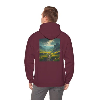 Flowery Meadow Hoodie Unisex Sweatshirt Artsy Gift Cozy Casualwear Nature Lover Apparel Creative Style Unique Hoodie