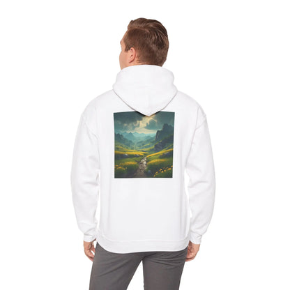 Flowery Meadow Hoodie Unisex Sweatshirt Artsy Gift Cozy Casualwear Nature Lover Apparel Creative Style Unique Hoodie