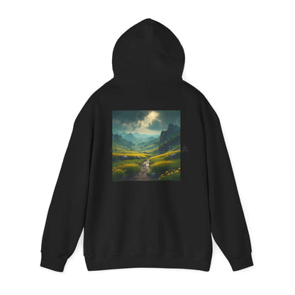 Flowery Meadow Hoodie Unisex Sweatshirt Artsy Gift Cozy Casualwear Nature Lover Apparel Creative Style Unique Hoodie