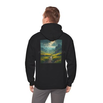 Flowery Meadow Hoodie Unisex Sweatshirt Artsy Gift Cozy Casualwear Nature Lover Apparel Creative Style Unique Hoodie
