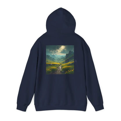 Flowery Meadow Hoodie Unisex Sweatshirt Artsy Gift Cozy Casualwear Nature Lover Apparel Creative Style Unique Hoodie