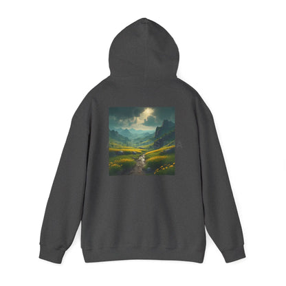 Flowery Meadow Hoodie Unisex Sweatshirt Artsy Gift Cozy Casualwear Nature Lover Apparel Creative Style Unique Hoodie