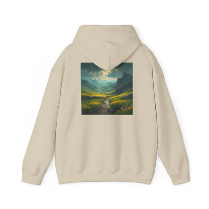 Flowery Meadow Hoodie Unisex Sweatshirt Artsy Gift Cozy Casualwear Nature Lover Apparel Creative Style Unique Hoodie