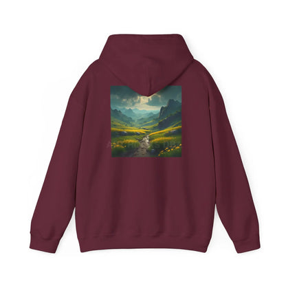 Flowery Meadow Hoodie Unisex Sweatshirt Artsy Gift Cozy Casualwear Nature Lover Apparel Creative Style Unique Hoodie