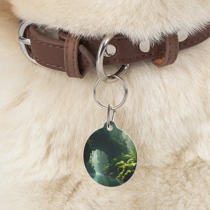 Forest Cave Pet Tag — Mystical River Landscape Dog & Cat ID Tag - 1’’ - Pets