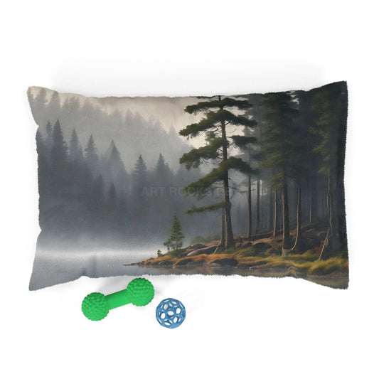 Forest Lake Pet Bed — Cozy Woodland Dog & Cat Pillow - 28’’ × 18’’ - Pets