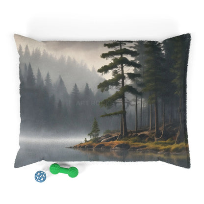 Forest Lake Pet Bed — Cozy Woodland Dog & Cat Pillow - 40’’ × 30’’ - Pets