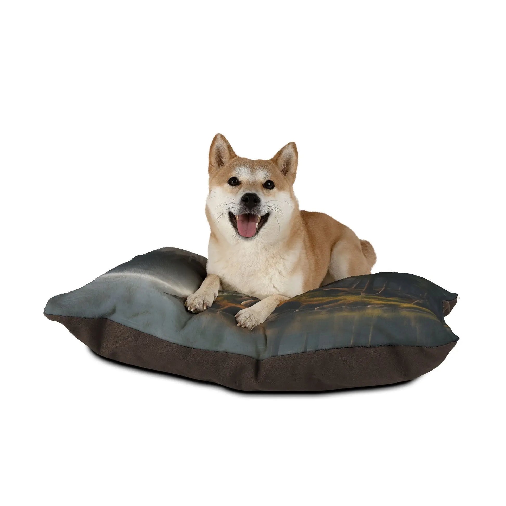 Forest Lake Pet Bed — Cozy Woodland Dog & Cat Pillow - Pets