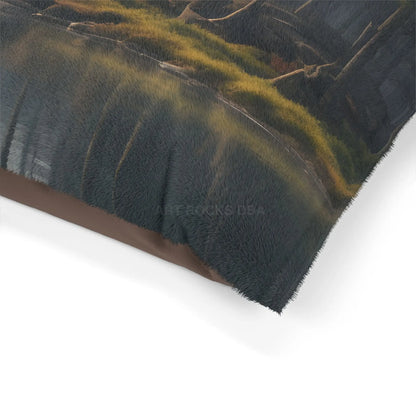 Forest Lake Pet Bed — Cozy Woodland Dog & Cat Pillow - Pets