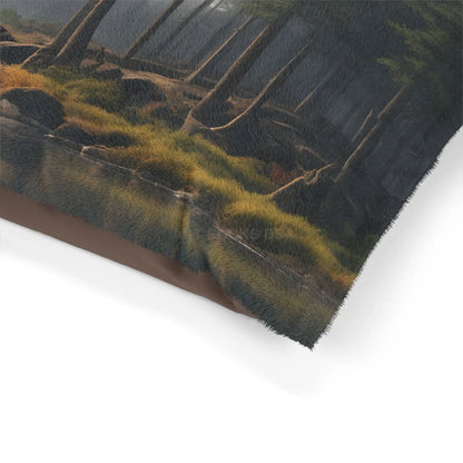 Forest Lake Pet Bed — Cozy Woodland Dog & Cat Pillow - Pets