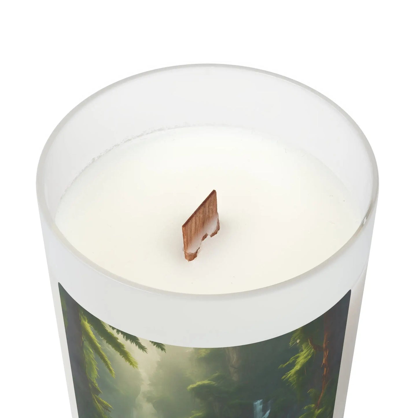 Forest Waterfall Scented Candle — 11oz Frosted Glass Soy Candle - Home Decor