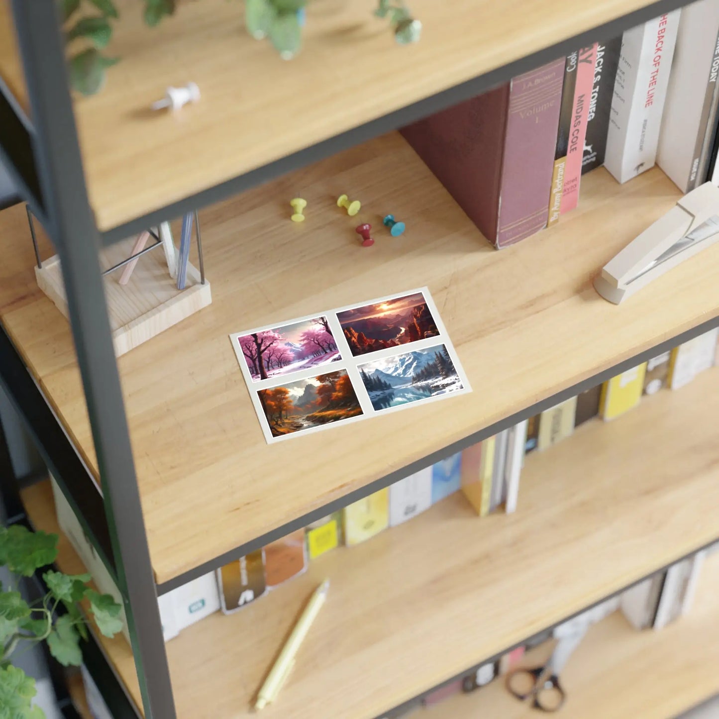 Four Seasons Sticker Sheets | Scenic Art DIY Planner Stickers Aesthetic Decor Scrapbooking Essentials Gift for Nature