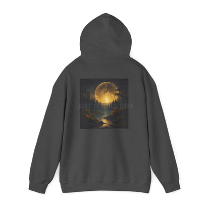 Full Moon Forest Hoodie - Cozy Unisex Heavy Blend™ Sweatshirt for Artists Perfect Gift for Art Lovers Festival Wear
