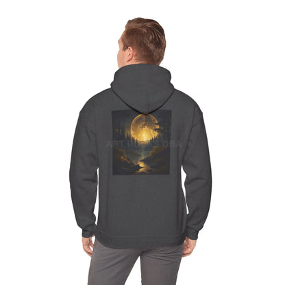 Full Moon Forest Hoodie - Cozy Unisex Heavy Blend™ Sweatshirt for Artists Perfect Gift for Art Lovers Festival Wear