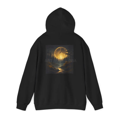 Full Moon Forest Hoodie - Cozy Unisex Heavy Blend™ Sweatshirt for Artists Perfect Gift for Art Lovers Festival Wear