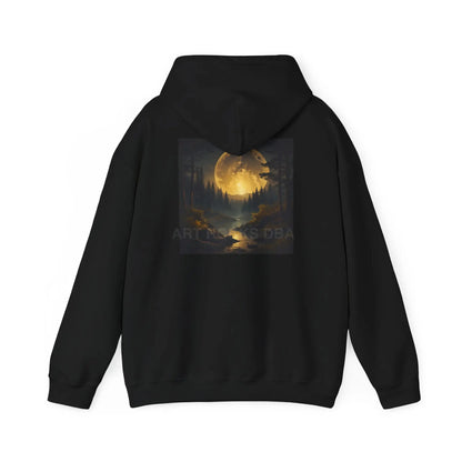 Full Moon Forest Hoodie - Cozy Unisex Heavy Blend™ Sweatshirt for Artists Perfect Gift for Art Lovers Festival Wear