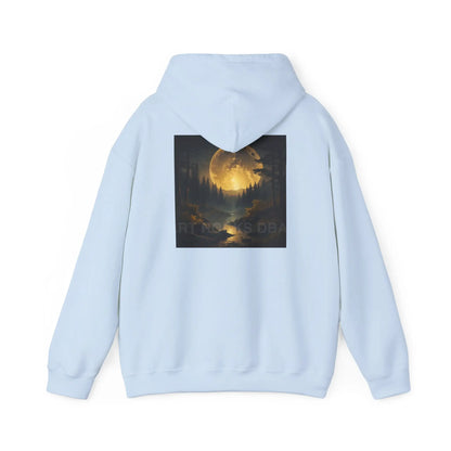 Full Moon Forest Hoodie - Cozy Unisex Heavy Blend™ Sweatshirt for Artists Perfect Gift for Art Lovers Festival Wear