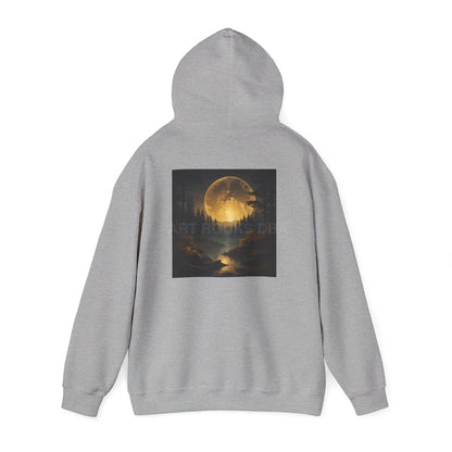 Full Moon Forest Hoodie - Cozy Unisex Heavy Blend™ Sweatshirt for Artists Perfect Gift for Art Lovers Festival Wear