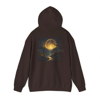 Full Moon Forest Hoodie - Cozy Unisex Heavy Blend™ Sweatshirt for Artists Perfect Gift for Art Lovers Festival Wear
