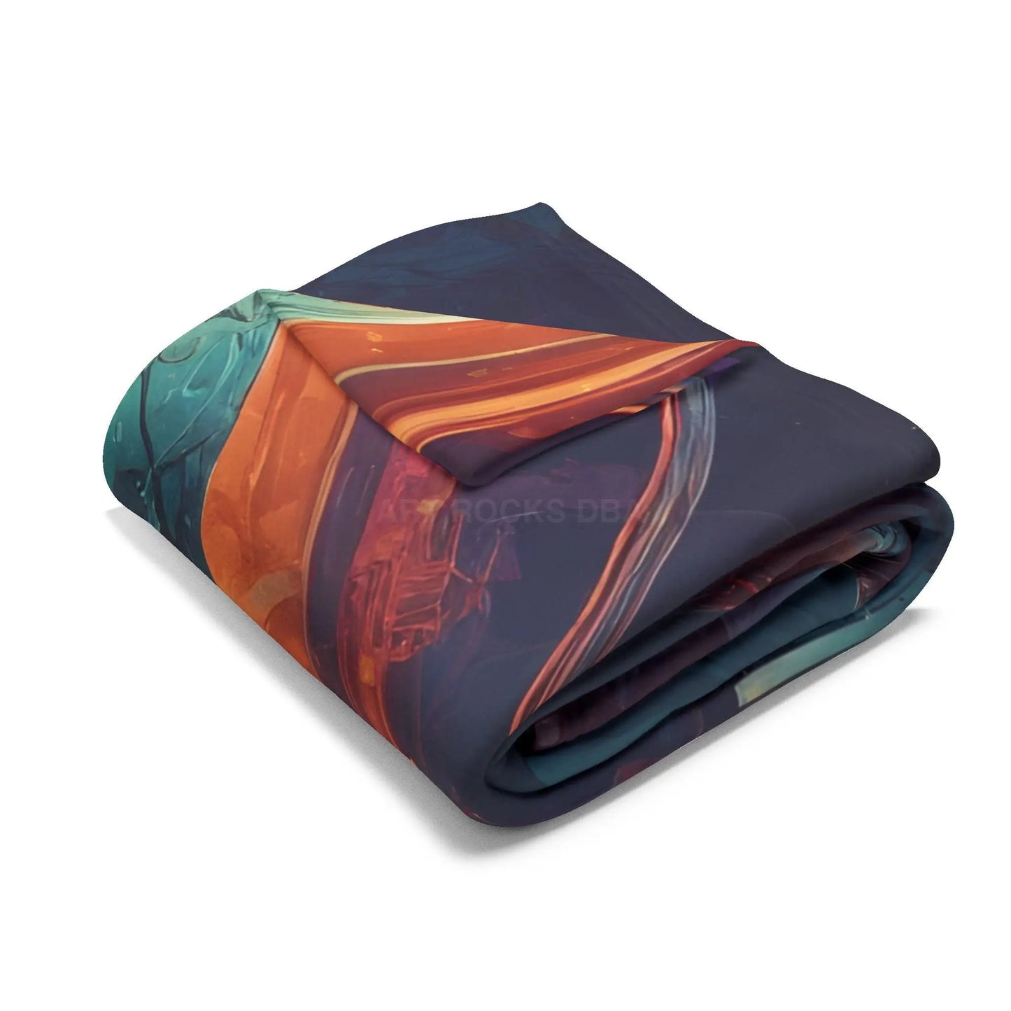 Futuristic Skeleton Fleece Blanket - Cozy Art for Home Decor Gothic Gift Halloween Bedroom Living Room - Home Decor