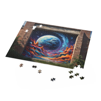 Galactic Graffiti Jigsaw Puzzle — Planet & Nebula Art (120/252/500 pcs) - Puzzle
