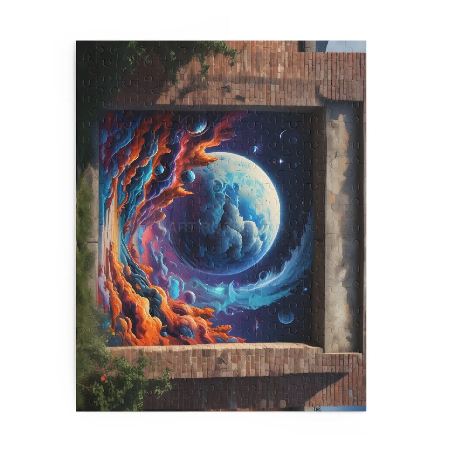Galactic Graffiti Jigsaw Puzzle — Planet & Nebula Art (120/252/500 pcs) - Puzzle