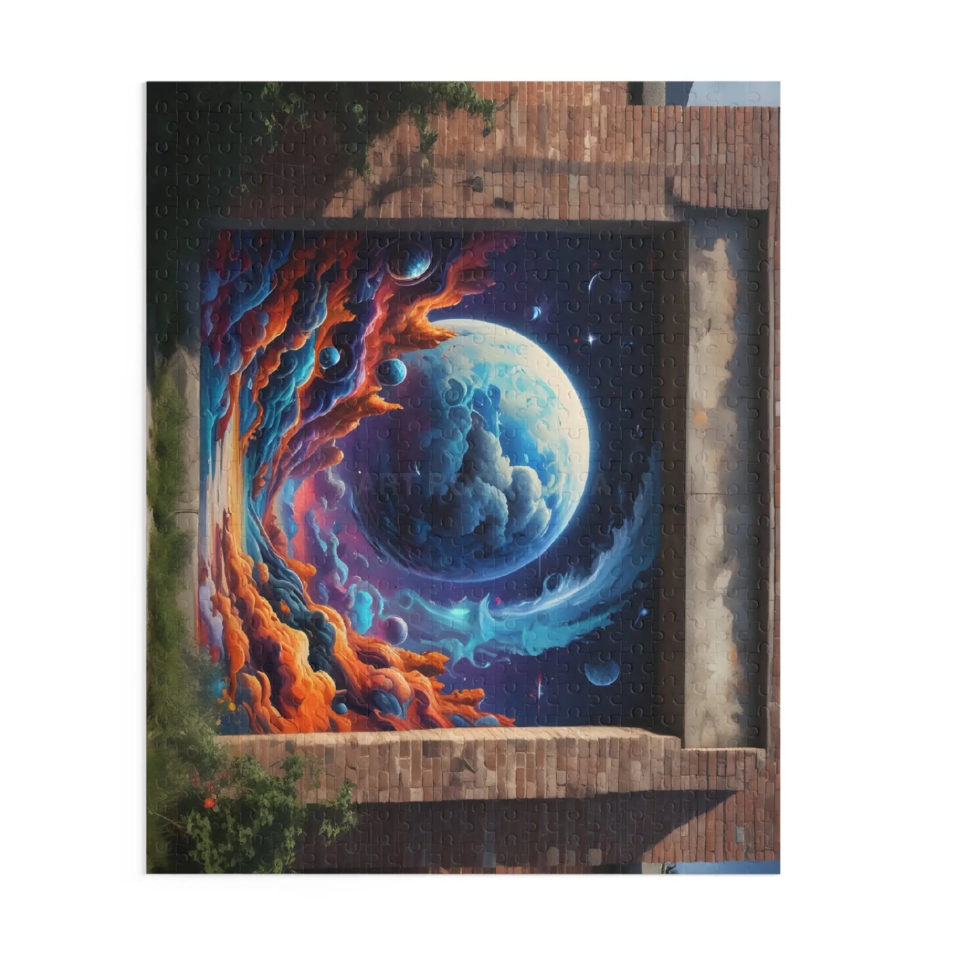 Galactic Graffiti Jigsaw Puzzle — Planet & Nebula Art (120/252/500 pcs) - Puzzle