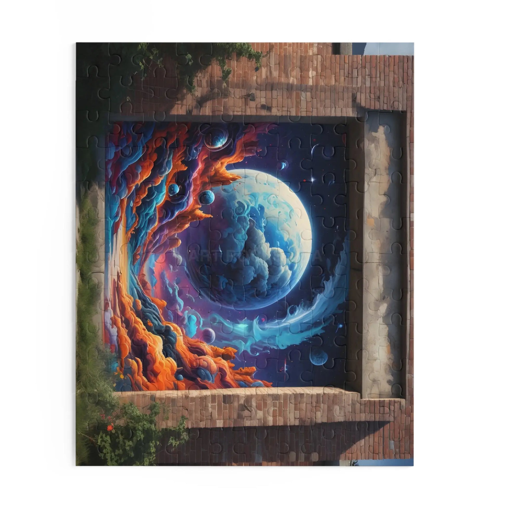 Galactic Graffiti Jigsaw Puzzle — Planet & Nebula Art (120/252/500 pcs) - Puzzle