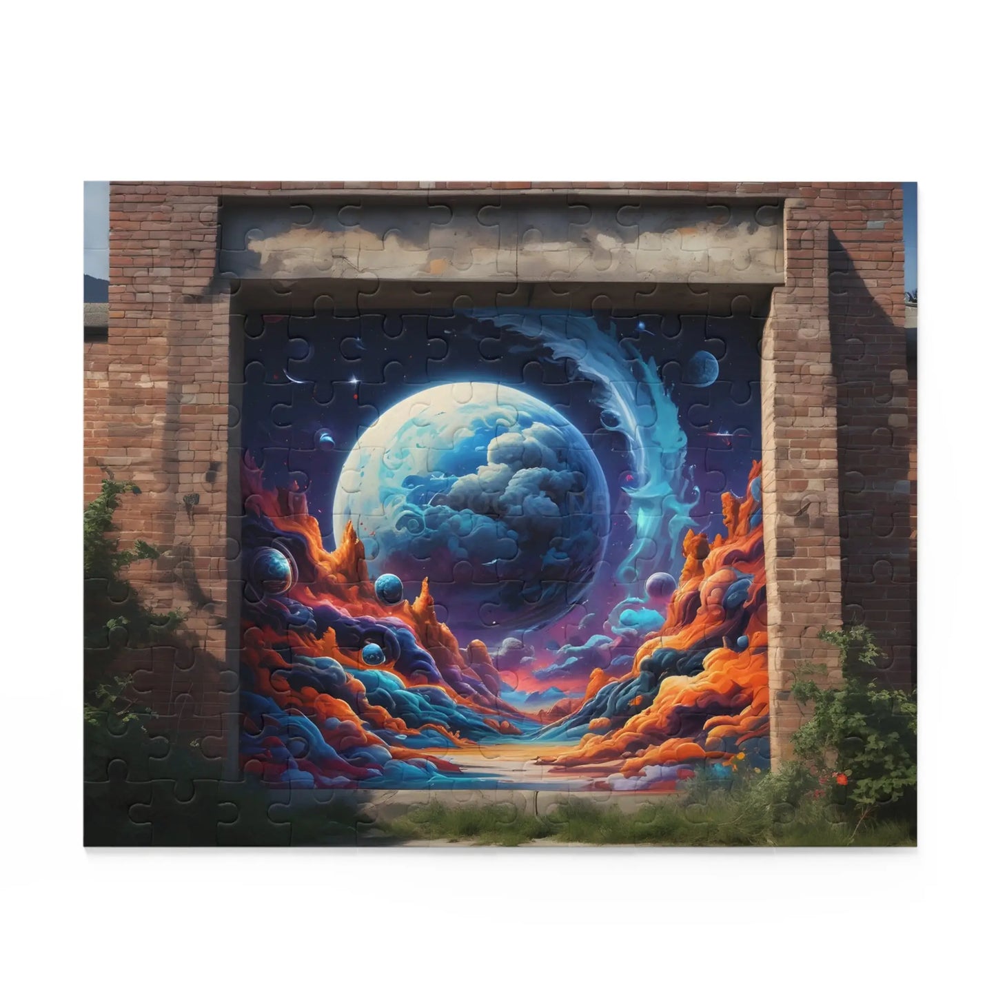 Galactic Graffiti Jigsaw Puzzle — Planet & Nebula Art (120/252/500 pcs) - Puzzle