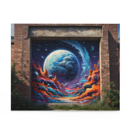 Galactic Graffiti Jigsaw Puzzle — Planet & Nebula Art (120/252/500 pcs) - Puzzle