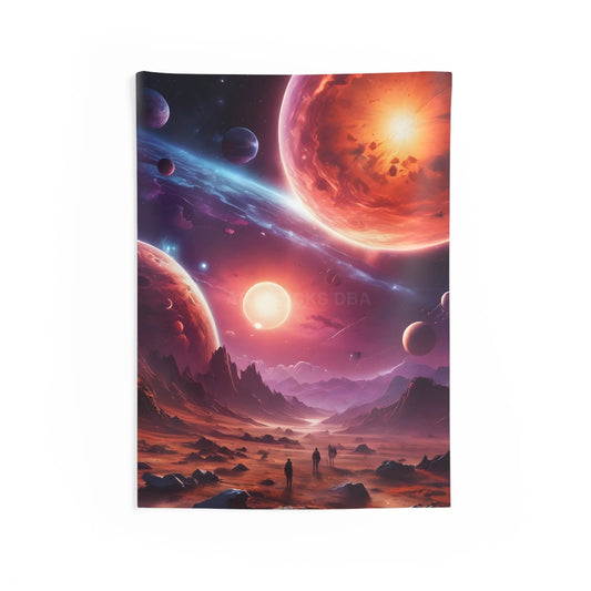 Galactic Psychedelic Tapestry Cosmic Wall Decor Space Art Hanging Celestial Home Decor Bedroom Aesthetic - 26’’ × 36’’