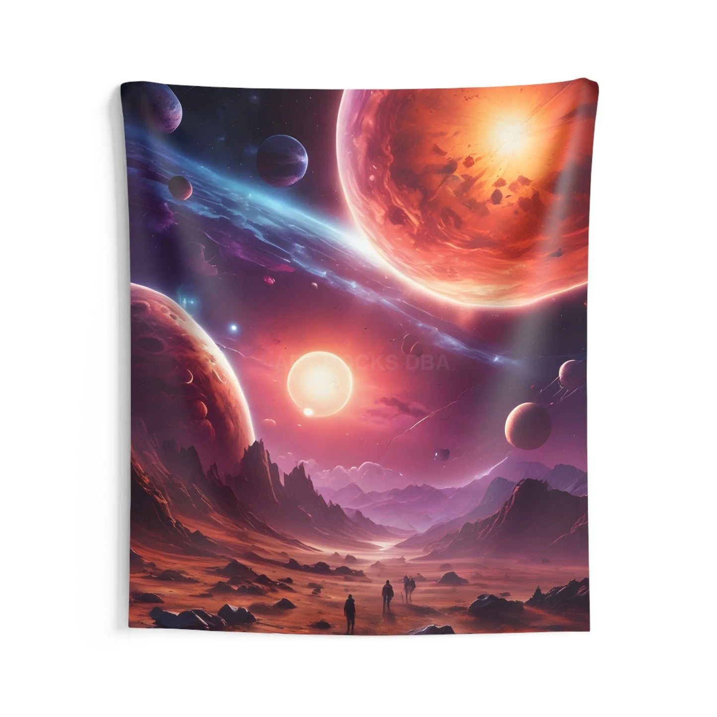 Galactic Psychedelic Tapestry Cosmic Wall Decor Space Art Hanging Celestial Home Decor Bedroom Aesthetic - 68’’ × 80’’