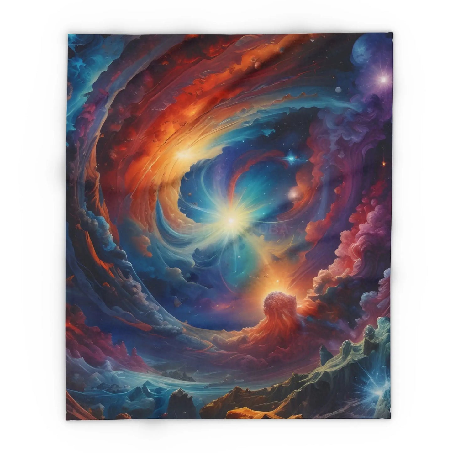 Galactic Swirl Fleece Blanket | Cozy Space-Themed Throw for Home Décor Astronomy Lovers Gift Stargazing Cozy Nights