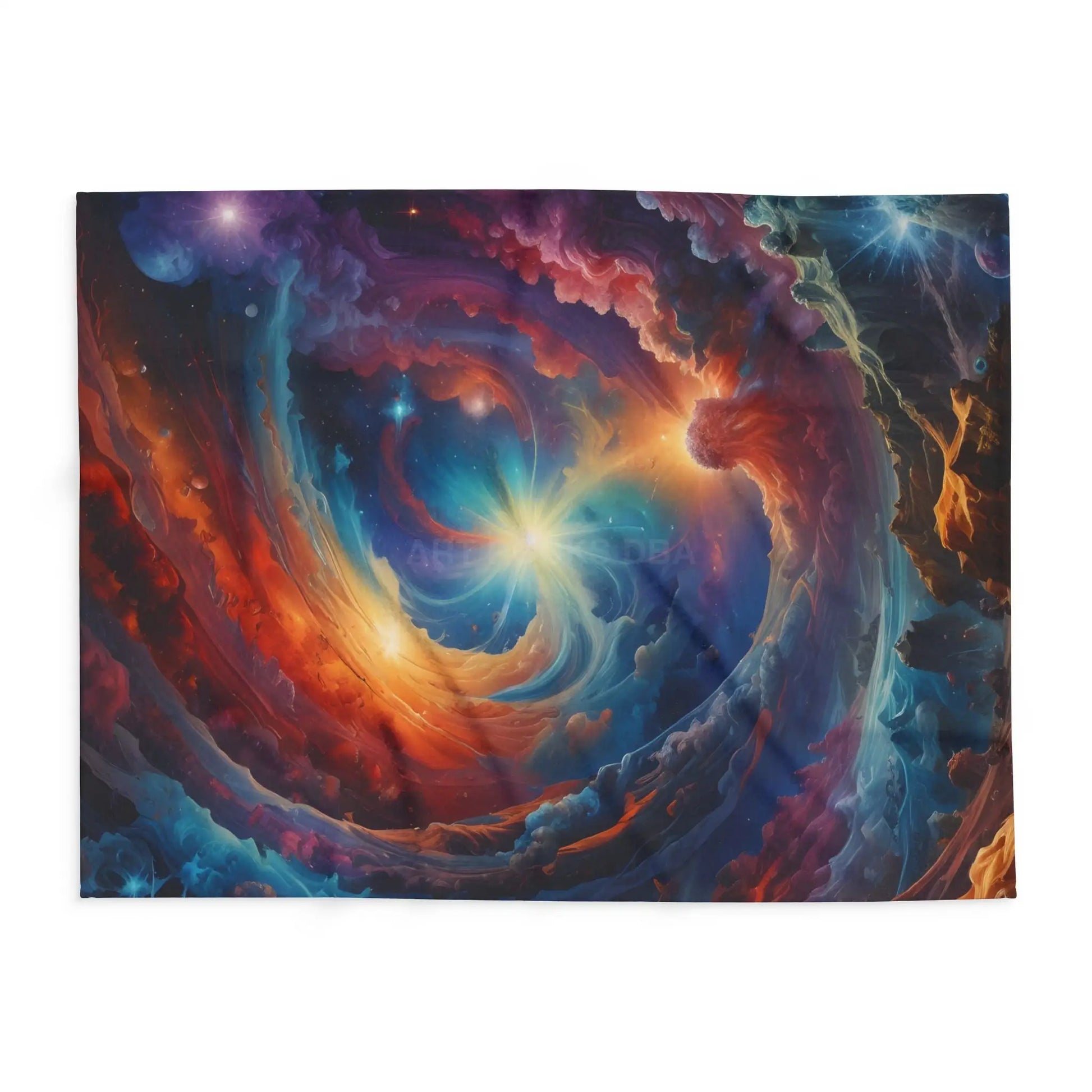 Galactic Swirl Fleece Blanket | Cozy Space-Themed Throw for Home Décor Astronomy Lovers Gift Stargazing Cozy Nights